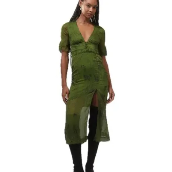 Urban Outfitters Florence Chiffon Mifi Dress - Picture 3 of 6